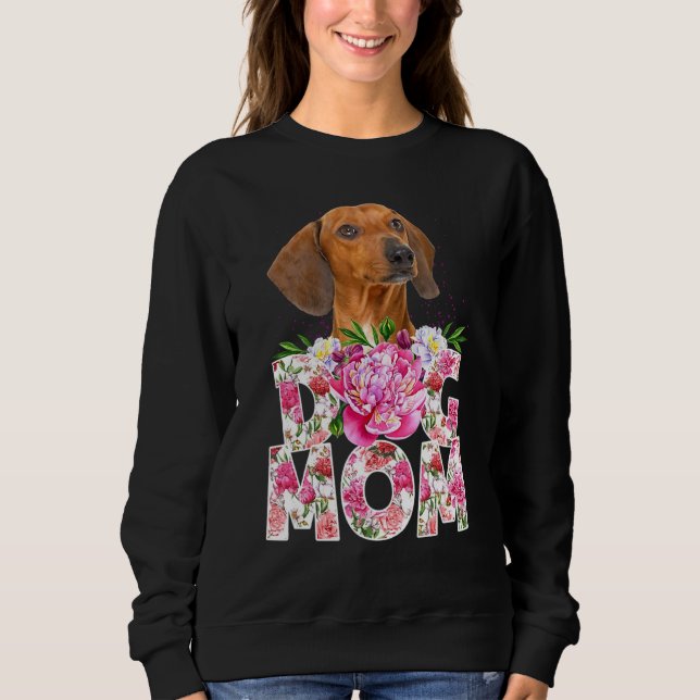 Sudadera Feliz Día de la Madre Dachshund Perro Mamá Dachshu (Anverso)