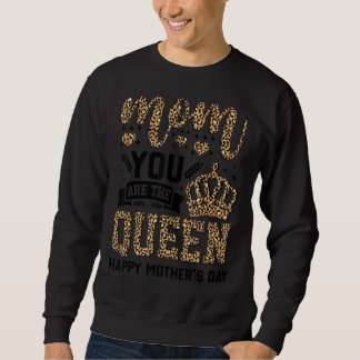 Sudadera Feliz Día de la Madre, mamá, eres la reina leopard