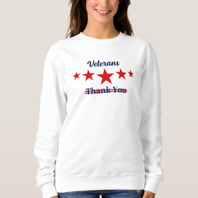 Sudadera Feliz Día de los Veteranos (Anverso)