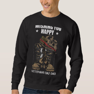 Sudadera Feliz Día de los Veteranos Papá Boots de Combate P