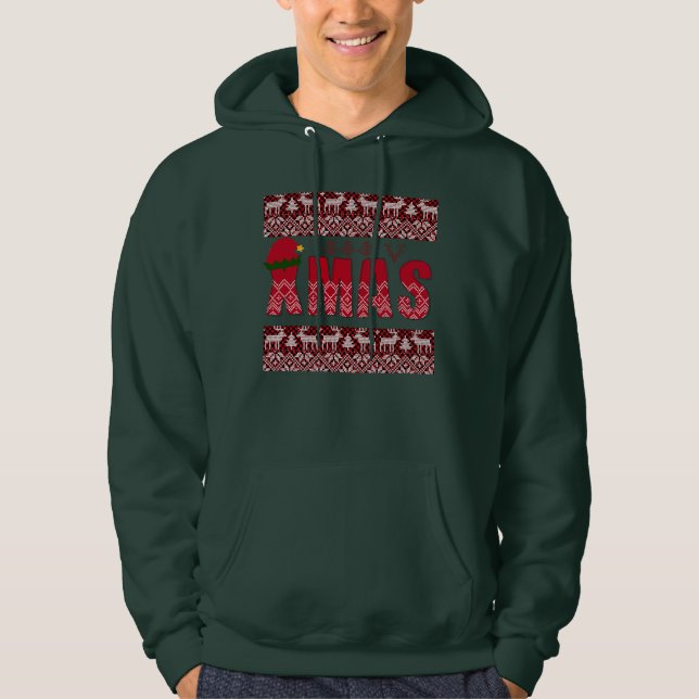 Sudadera Feliz Día de Navidad Elegante (Anverso)
