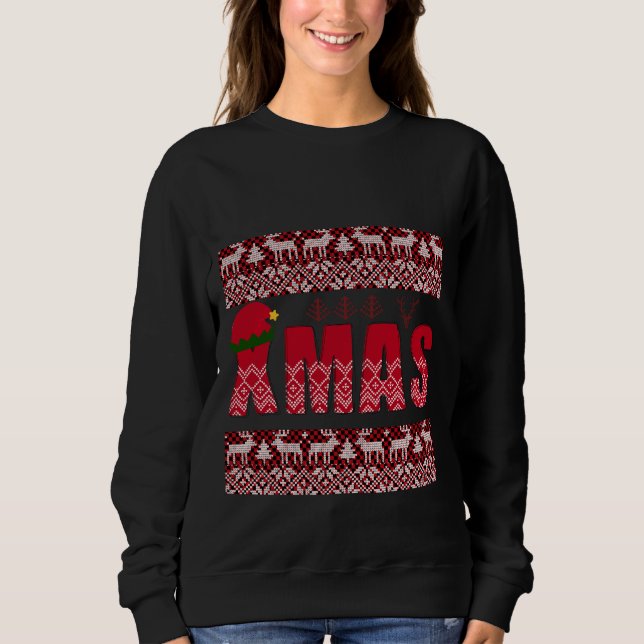 Sudadera Feliz Día de Navidad Elegante (Anverso)