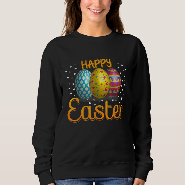 Sudadera Feliz Día de Pascua 2022 Conejo Hug Easter Eggs Mu (Anverso)