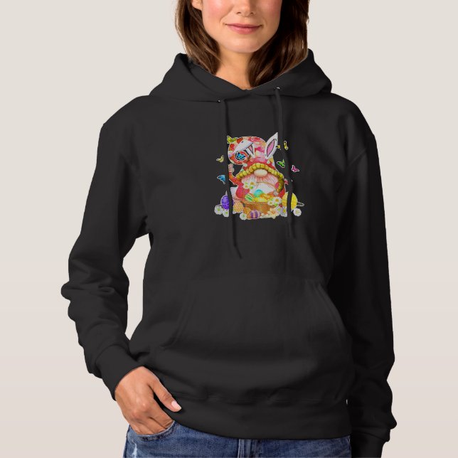 Sudadera Feliz Día de Pascua Bunny Gnome Semana Santa Caza  (Anverso)