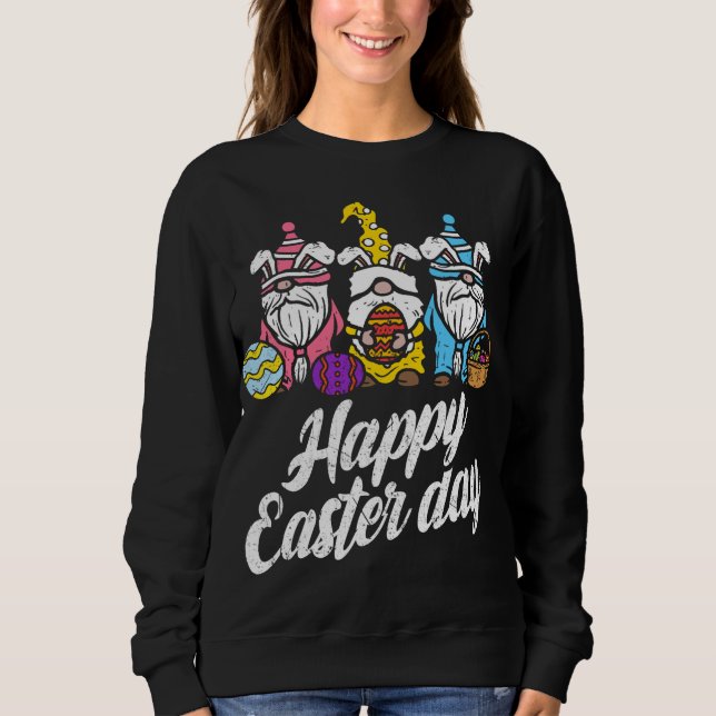Sudadera Feliz Día de Pascua Bunny Spring Gnomes Eggs de Pa (Anverso)