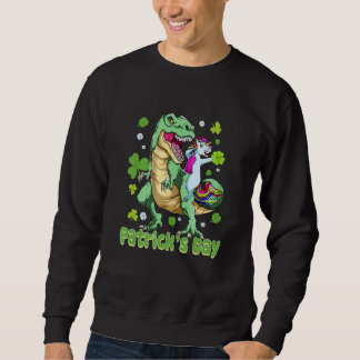 Sudadera Feliz Día de Patrones Dinosaurio Unicornio Cuta