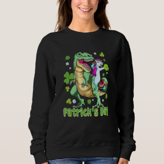 Sudadera Feliz Día de Patrones Dinosaurio Unicornio Cuta