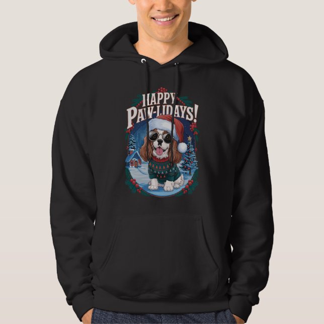Sudadera Feliz Día de Pawliday Cavalier King Charles Spanie (Anverso)