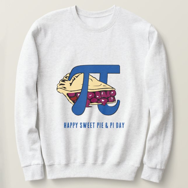 Sudadera Feliz DÍA de PI de cerezo dulce (Anverso del diseño)