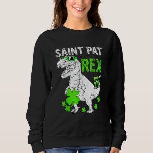 Sudadera Feliz Día De San Pat T Rex San Patricio Dinosaurio