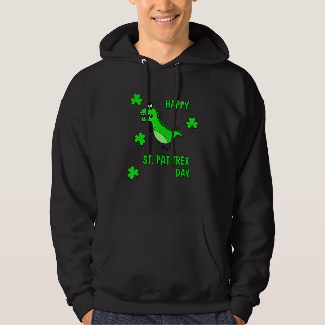 Sudadera Feliz Día de San Pat Trex San Patricio (Anverso)
