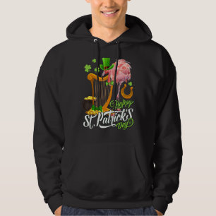 Sudadera Feliz Día de San Patricio Flamingo Irlandés Lucky