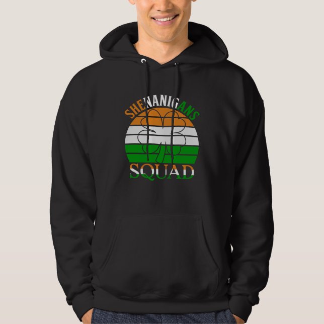 Sudadera Feliz día de San Patricio Irish Shenanigans Squad  (Anverso)