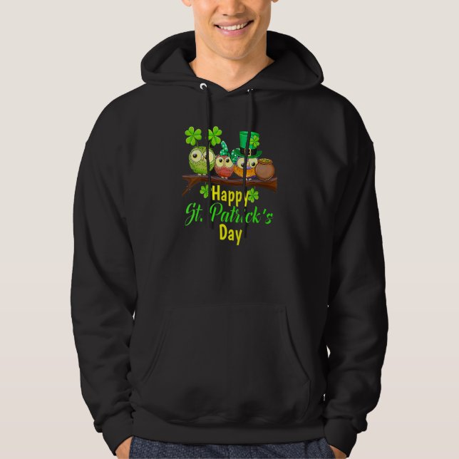 Sudadera Feliz Día de San Patricio Lechuzas (Anverso)