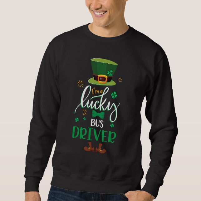 Sudadera Feliz Día De San Patricio, Leprechaun, Soy Un Auto (Anverso)