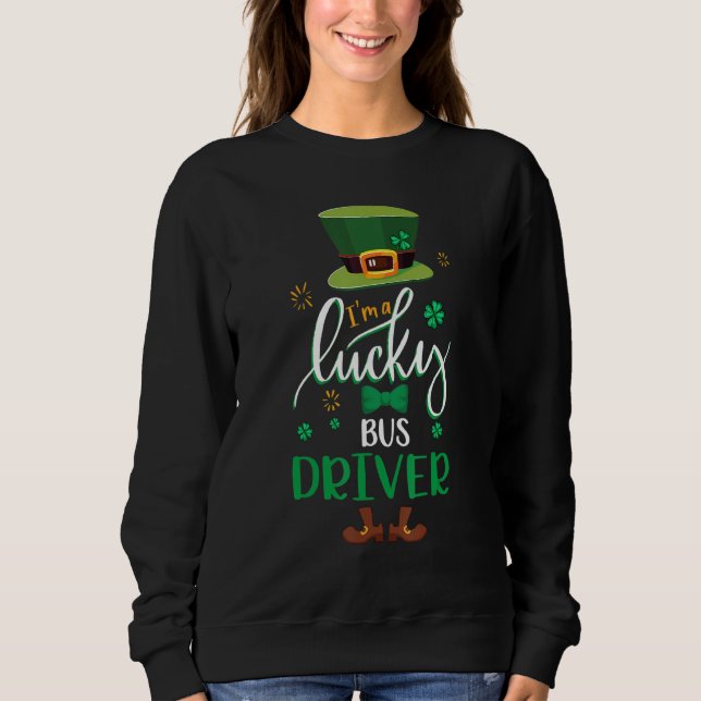 Sudadera Feliz Día De San Patricio, Leprechaun, Soy Un Auto (Anverso)