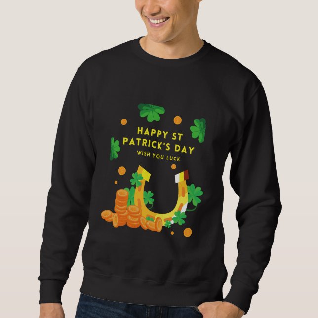 Sudadera Feliz Día de San Patricio - Lucky Irish Shamrock (Anverso)
