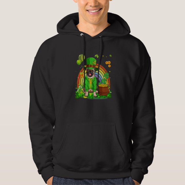Sudadera Feliz Día de San Patricio, Perro de Pug Irlandés e (Anverso)