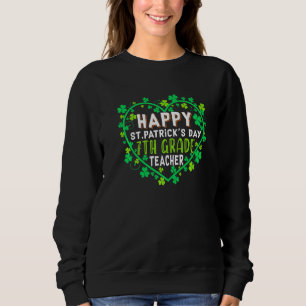 Sudadera Feliz Día de San Patricio, profesor de séptimo gra