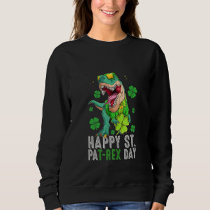 Sudadera Feliz Día de San Patricio T-Rex Dinosaurio Bo