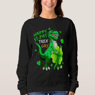 Sudadera Feliz Día de San Patricio T Rex Dinosaurio San Pat