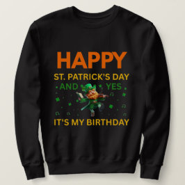 Sudadera Feliz día de San Patricio Y Cumpleaños Duende