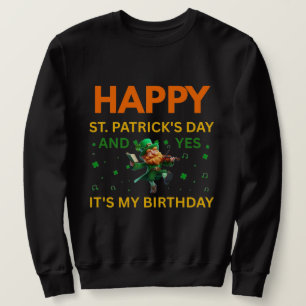 Sudadera Feliz día de San Patricio Y Cumpleaños Duende