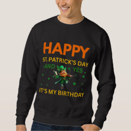 Sudadera Feliz día de San Patricio Y Cumpleaños Duende