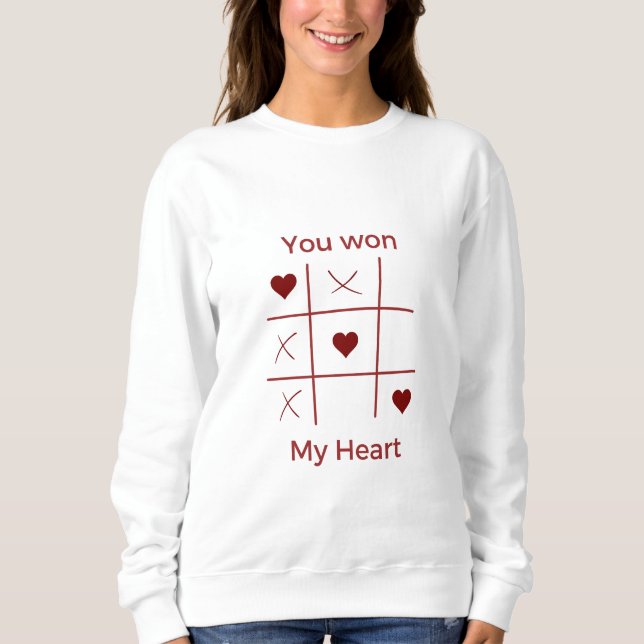 Sudadera Feliz Día de San Valentín 2023 Ideas - Ganaste mi  (Anverso)