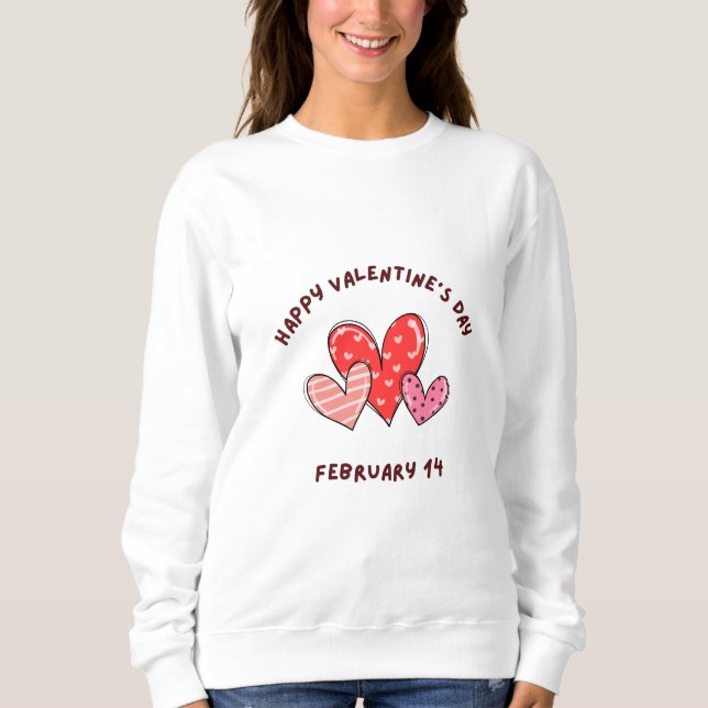 Sudadera Feliz Día de San Valentín 2024 - San Valentín 14 d (Anverso)