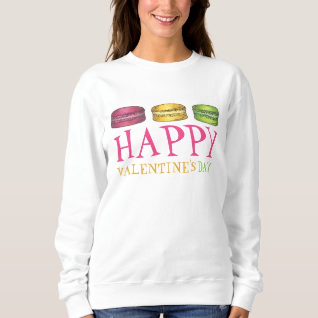 Sudadera Feliz Día de San Valentín a la francesa Macaron Co (Anverso)