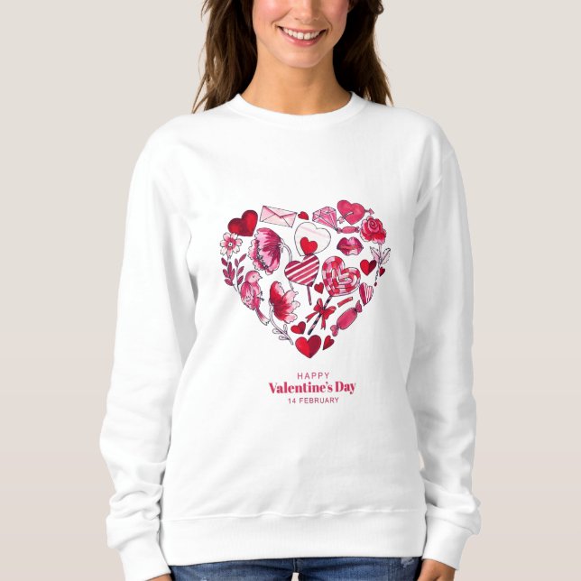 Sudadera "Feliz Día de San Valentín - Amor romántico" (Anverso)