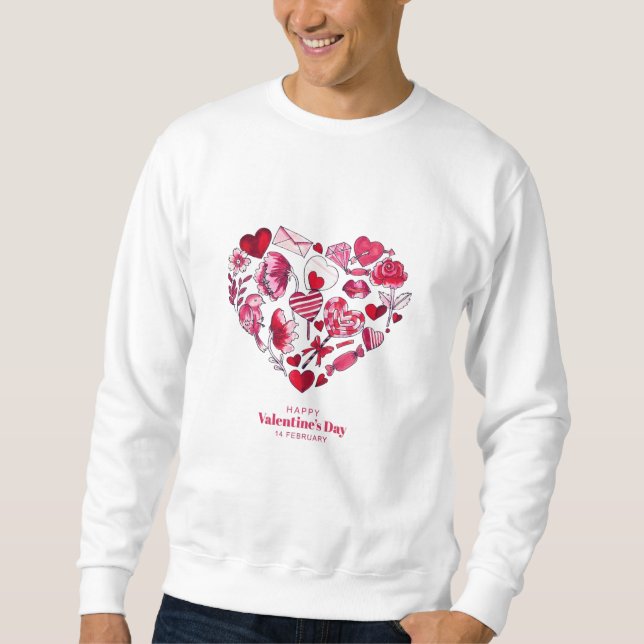 Sudadera "Feliz Día de San Valentín - Amor romántico" (Anverso)