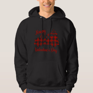 Sudadera Feliz día de San Valentín Camión Rojo Corazón Amor
