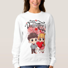 Sudadera Feliz día de San Valentín camiseta para mujer – C