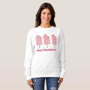 Sudadera Feliz Día de San Valentín: Crema de hielo rosa pop