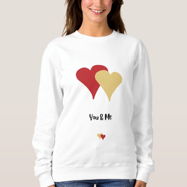 Sudadera Feliz Día de San Valentín -Día de San Valentín par (Anverso)