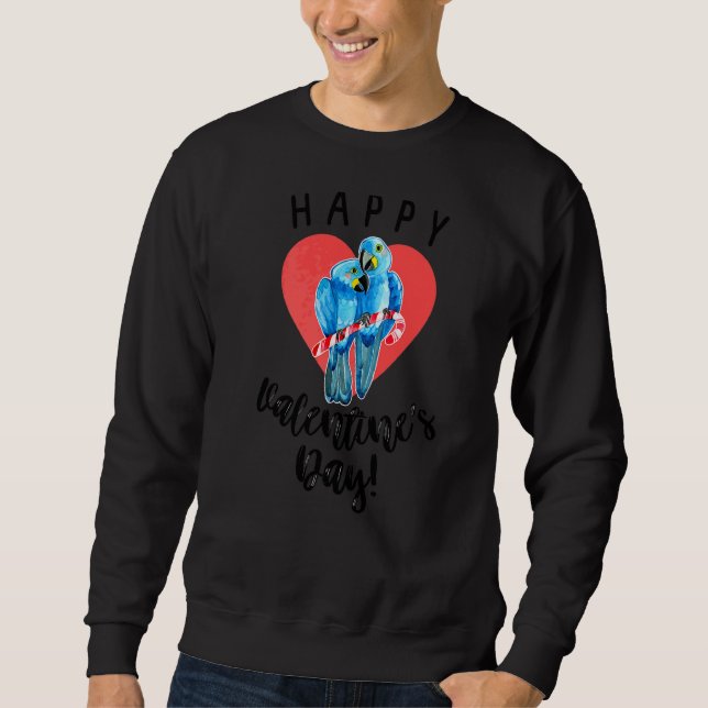 Sudadera Feliz Día de San Valentín Hyacinth Macaws (Anverso)