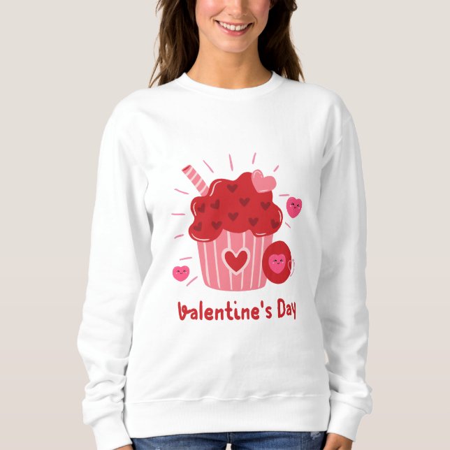 Sudadera Feliz Día de San Valentín - Imágenes de corazones  (Anverso)