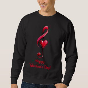 Sudadera Feliz Día de San Valentín Música de Amor