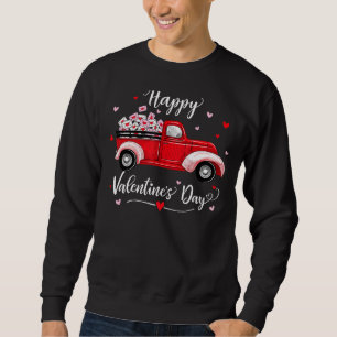 Sudadera Feliz Día de San Valentín Postal de Camión Rojo