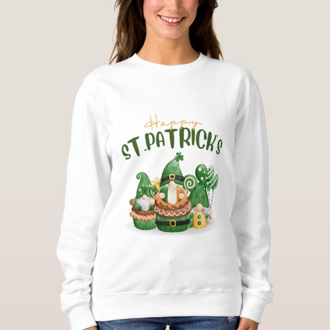 Sudadera Feliz Día de Santa Patrullas - Lucky Irish Clover  (Anverso)