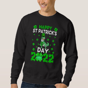 Sudadera Feliz Día de St. Pat Trex Dino Día de San Patricio