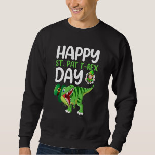 Sudadera Feliz Día de St. Pat Trex Dino St. Patrick's Day B