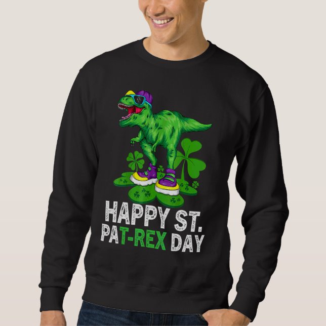Sudadera Feliz Día de St Pat Trex Dino St Patricks Day Todd (Anverso)