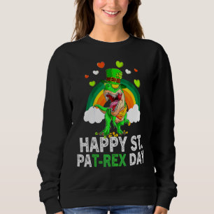 Sudadera Feliz Día de St Pat Trex Dino St Patricks Day Todd