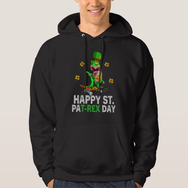 Sudadera Feliz Día de St Pat Trex Dino St Patricks Day Todd (Anverso)