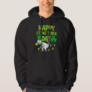 Sudadera Feliz Día de St Pat Trex Dino St Patricks Día Niño