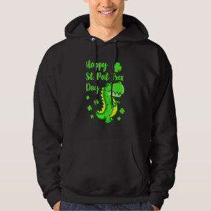 Sudadera Feliz Día de St. Pat Trex Dinosaur Día de San Patr