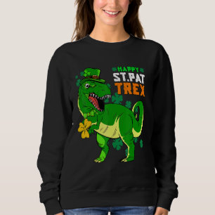 Sudadera Feliz Día de St Pat Trex Saint Patrick Dinosaur Bo